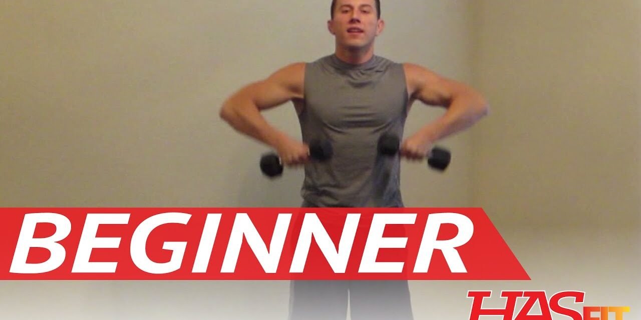 15 Minute Beginner Weight Training – Easy Exercises – HASfit Beginners Workout Routine – Strength