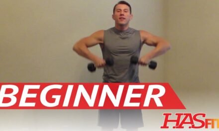 15 Minute Beginner Weight Training – Easy Exercises – HASfit Beginners Workout Routine – Strength