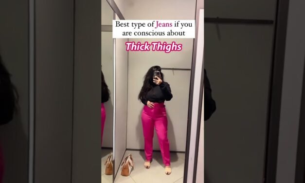Best type of jeans if you are conscious about THICK THIGHs #jeans #fashiontips #fashionhacks