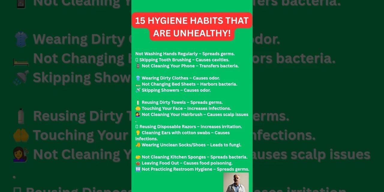 15 HYGIENE HABITS THAT ARE UNHEALTHY #healthyhabits #shorts