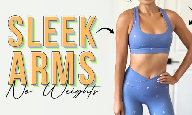 15 Minute Weightless Arms Workout – sculpt sleek & toned shoulders, triceps, biceps and back