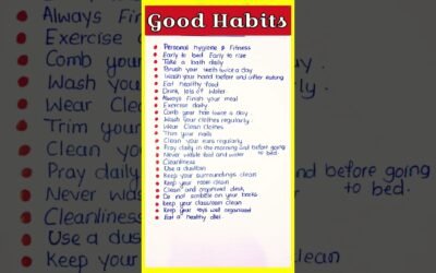 20 Good habits for kids in English | Essay on good habits in English | 20 line essay on good habits