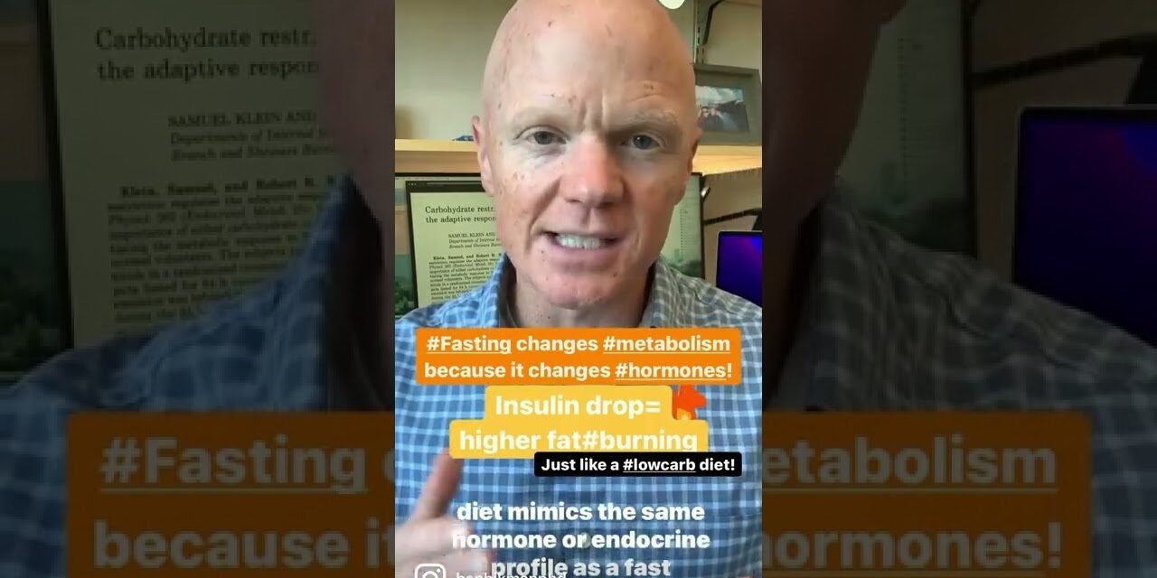 Fasting changes metabolism because it changes hormones! #keto #lowcarb #fatburner #fasting