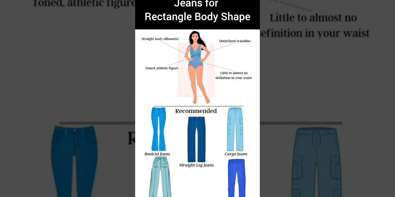 Jeans For Rectangle Body Shape | Types of Jeans #body #bodyshapes #rectangle #style #fashion #shorts