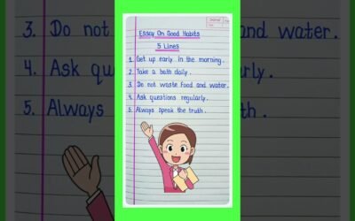 Five Good Habits | 5 Good Habits in English | 5 lines on Good Habits | Good habits