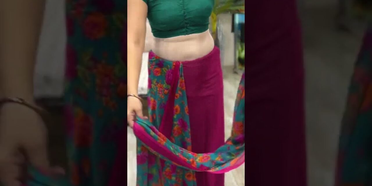 Daily wear saree draping in 1 minute #saree #dailywearsarees #trending #viral #shorts #youtubeshorts