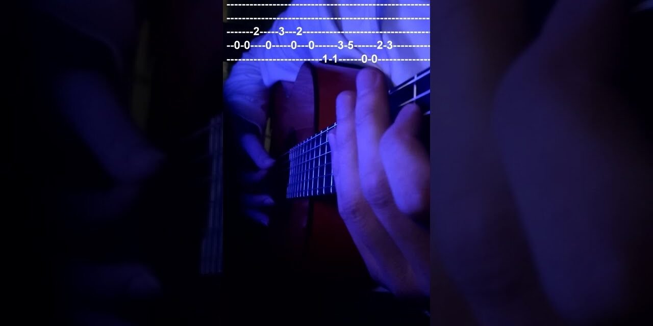 Easiest beginner guitar song. TAB. Sweat Dreams #shorts