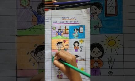 Healthy habits #drawing #hindiactivity #notebook #healthyhabits #standard5 #cbse #schoolactivity