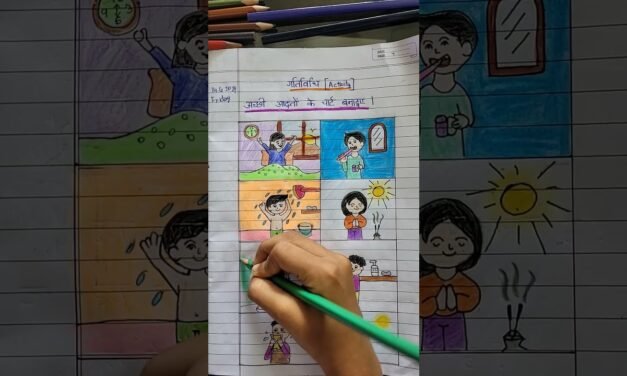 Healthy habits #drawing #hindiactivity #notebook #healthyhabits #standard5 #cbse #schoolactivity