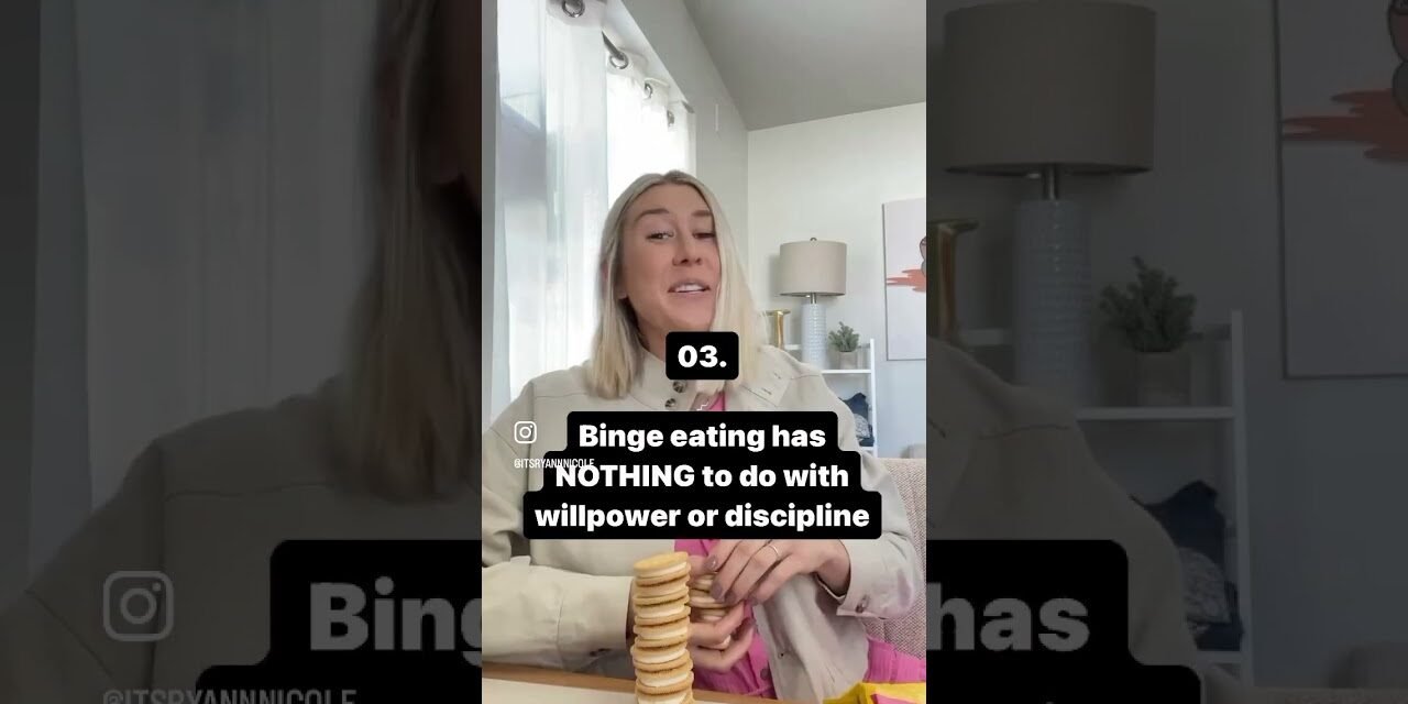 3 Things I Wish Everybody Knew About Binge Eating (from a licensed therapist) #bingeeating