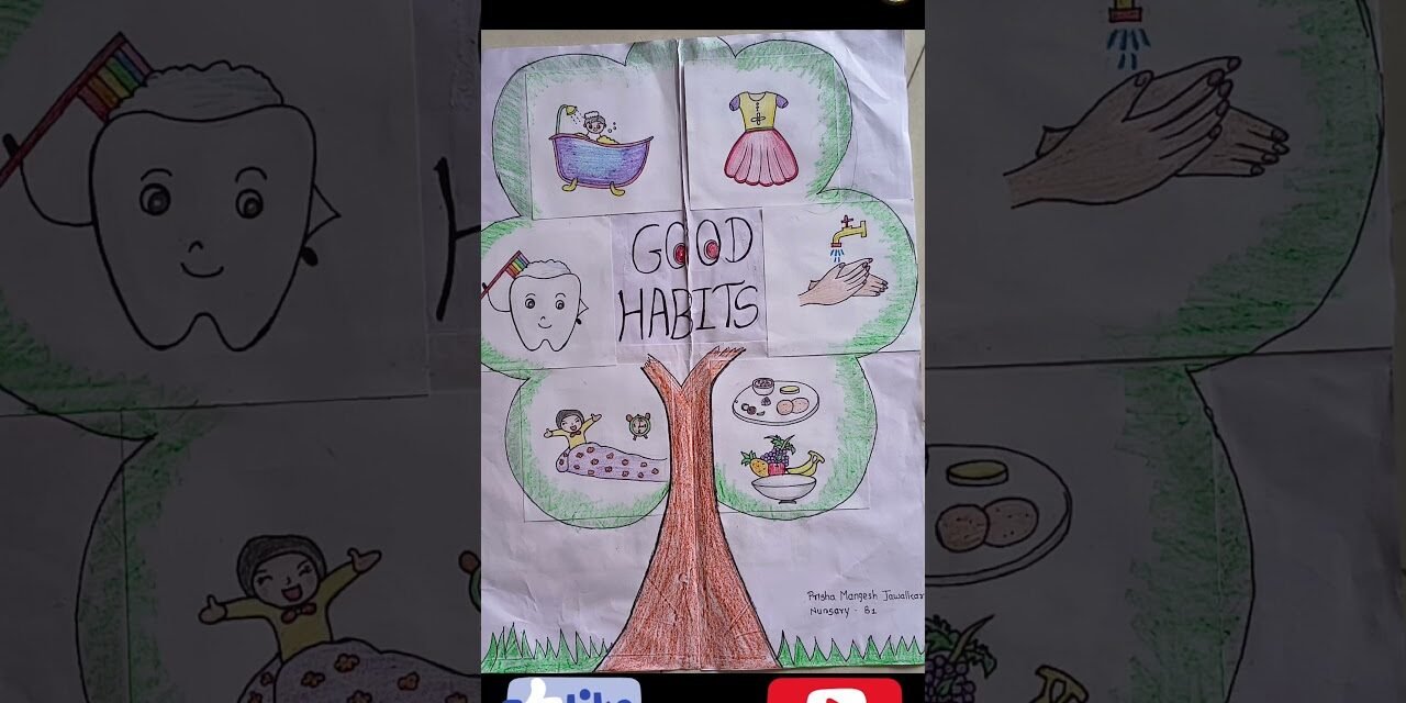 Good habits poster presentations easy drawing# hand made good habits poster